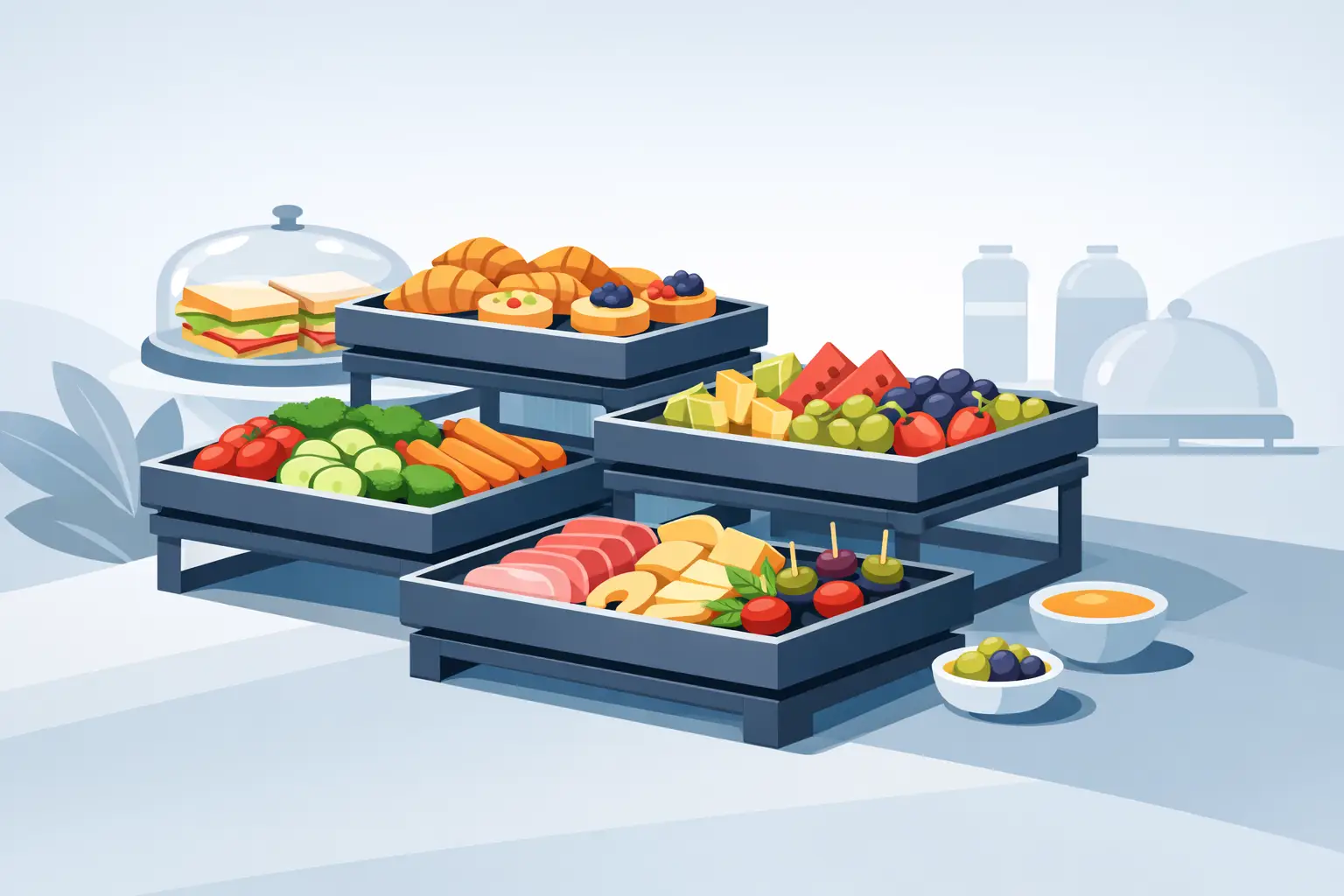 Stackable Food Display Trays That Work Hard