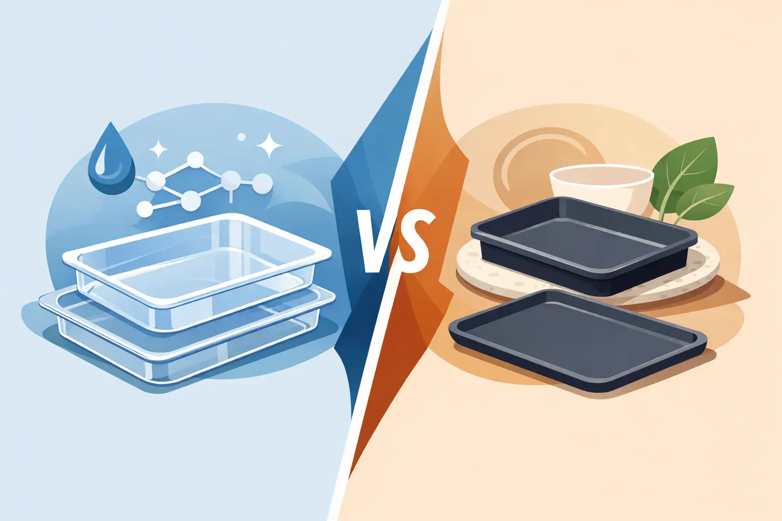 Polycarbonate Trays vs Melamine