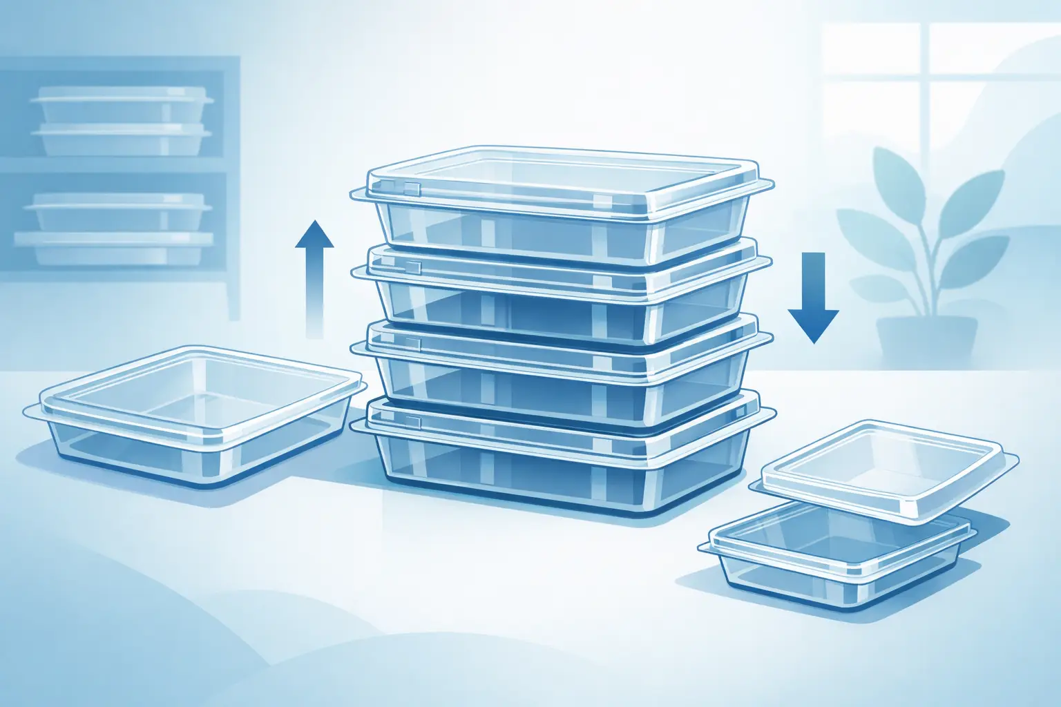 How to Stack Clear Lid Trays Properly