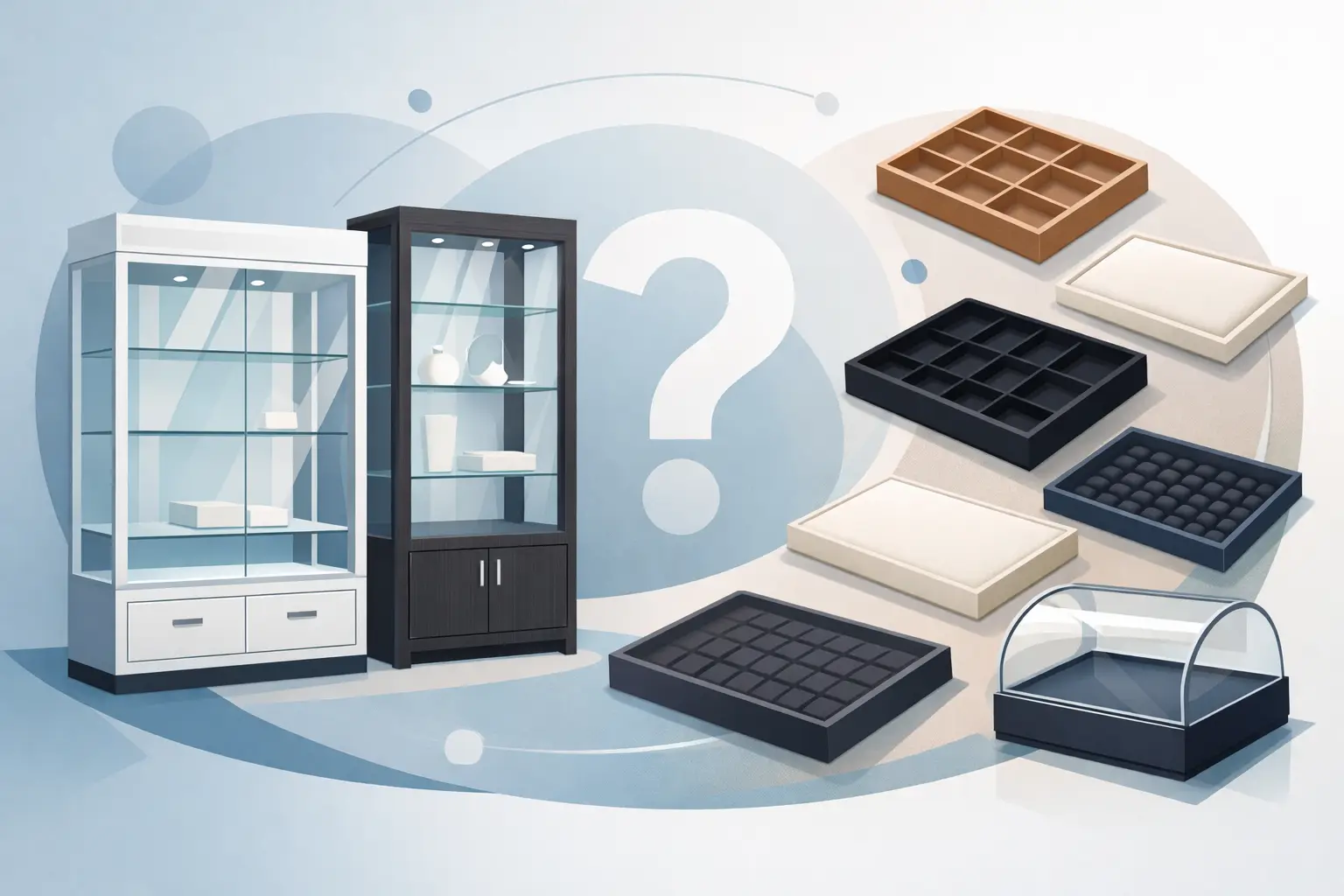 Which Trays Fit Display Cabinets?