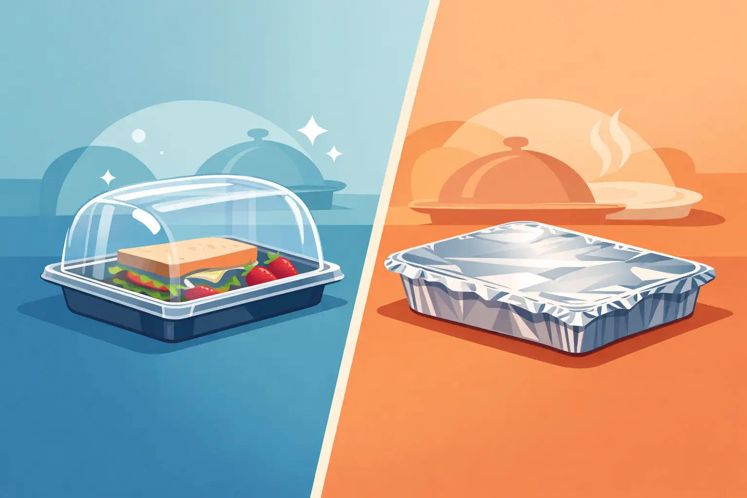 Clear Lids Versus Foil Covers for Food Displays