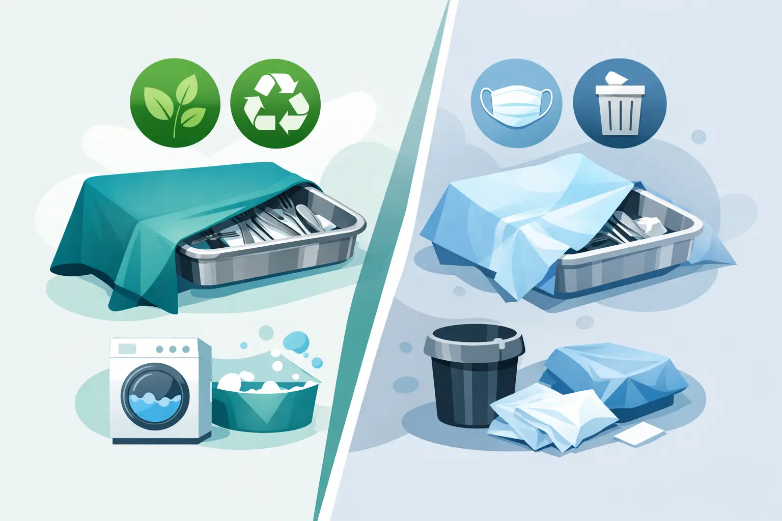 Reusable Tray Covers vs Disposables Compared
