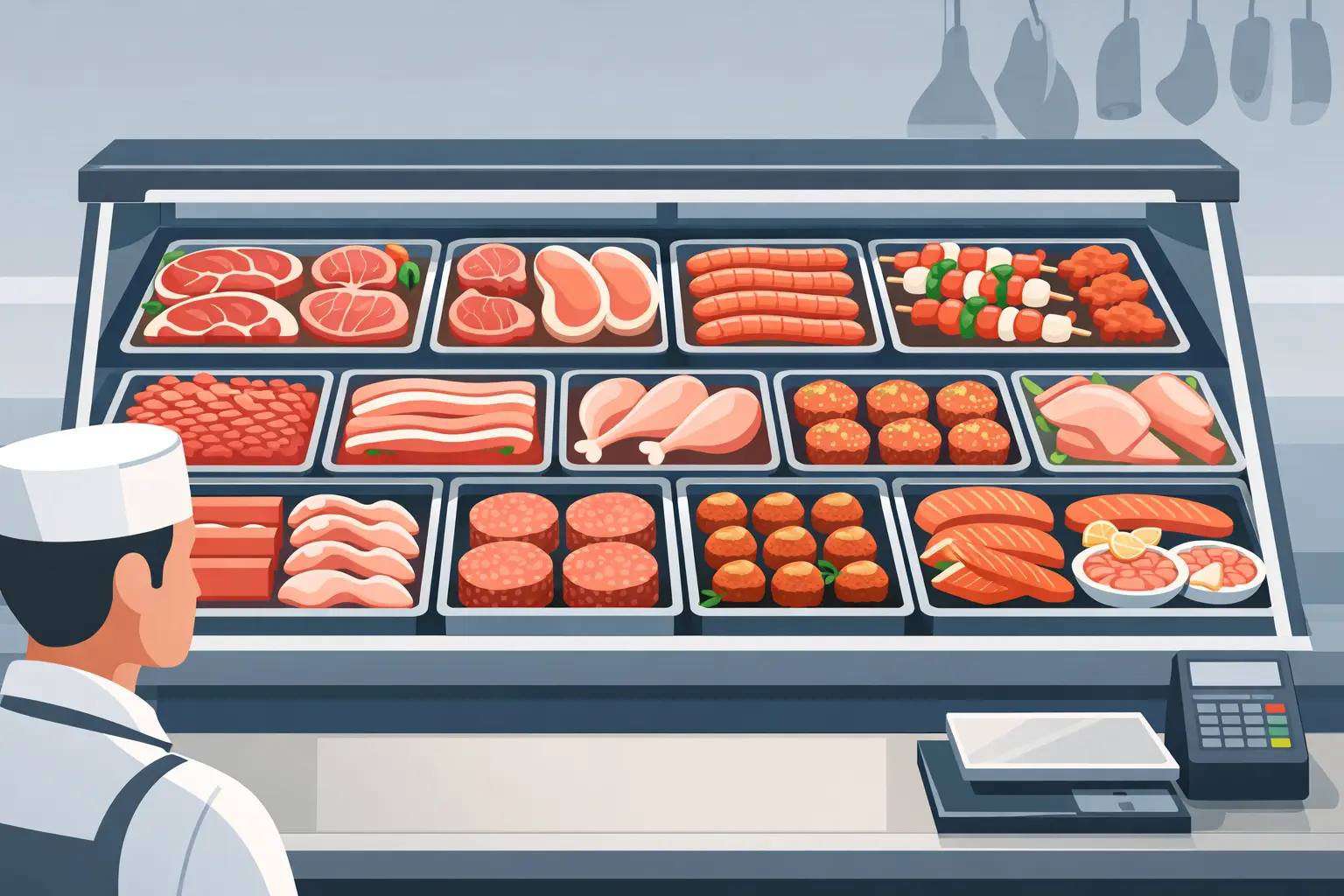 Butcher Cabinet Tray Layout Example for Better Sales